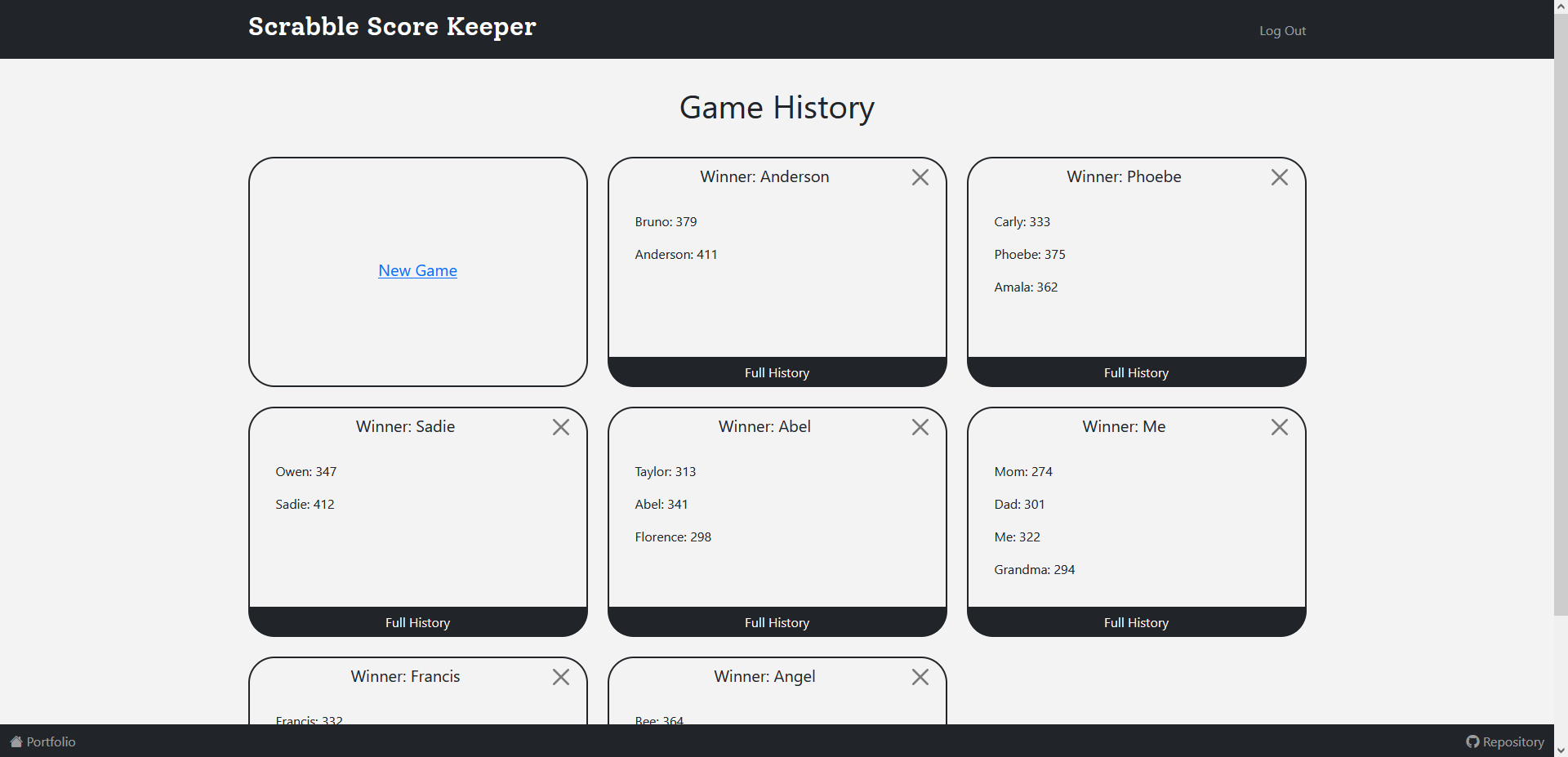 Scrabble Score Keeper